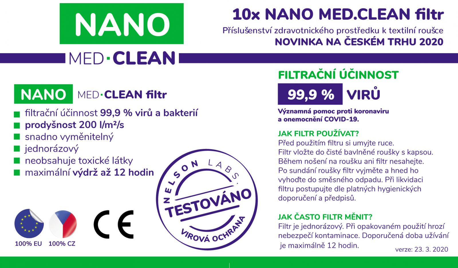 Outdoorix - Nano Medical 10x NANO MED.CLEAN filtr Triola