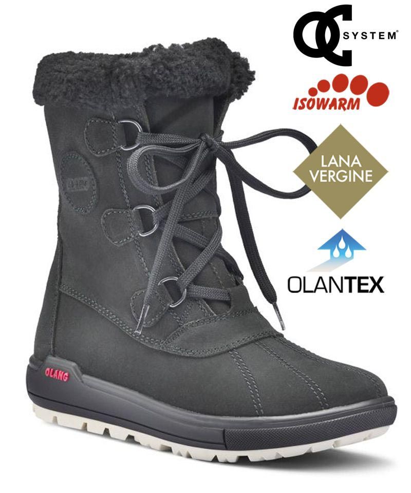 Outdoorix - Olang Hupa Nero OC dámská zimní obuv s vyklápěcími hroty